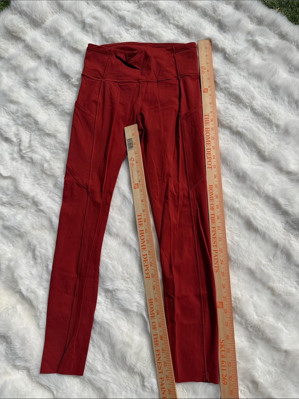 Lululemon fast and free tights leggings burnt orange rust color size 6 - Picture 2 of 11